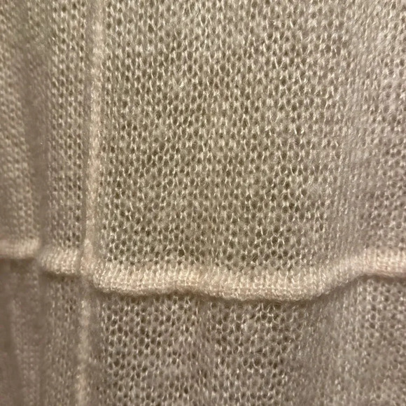 Wooden Ships loose knit acrylic/mohair/wool blend pastel pink cardigan. S/M - Picture 5 of 6